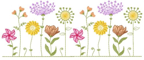 floral border free embroidery design