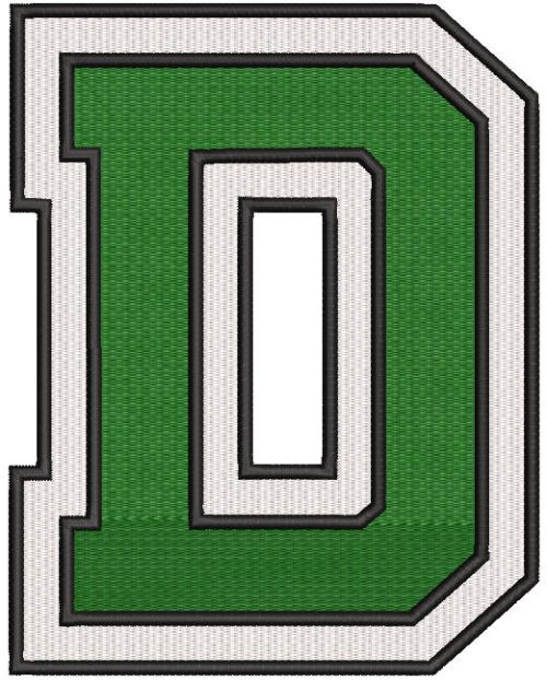 Dartmouth Big Green primary logo embroidery design