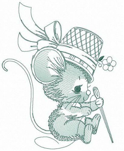 Mouse atelier machine embroidery design