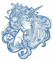 Magnificent devil embroidery design