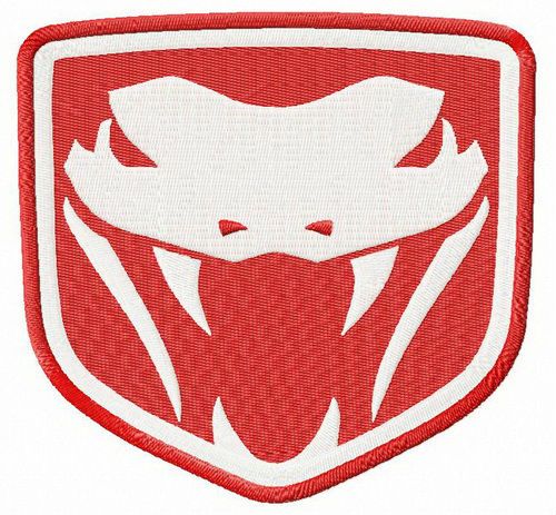 Dodge Viper Fangs logo machine embroidery design