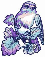 Nightingale embroidery design