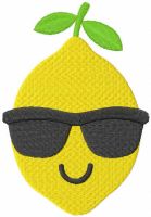 Lemon wearing sunglasses free embroidery design
