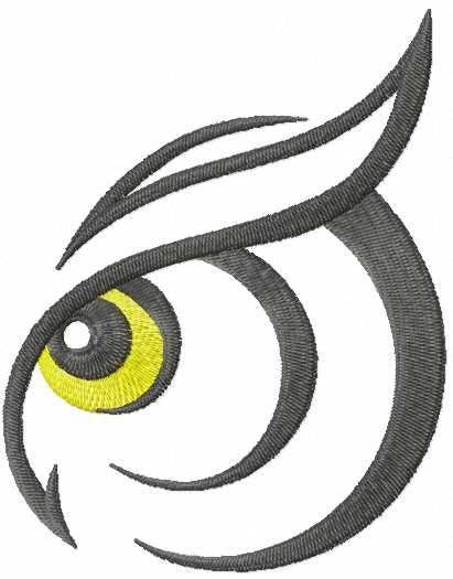 Owl eye free embroidery design 2