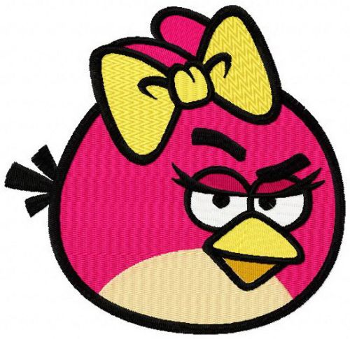 Angry Birds Red machine embroidery design