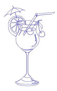 Cocktail 6 embroidery design