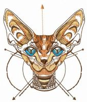 Peterbald muzzle embroidery design