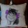 Pillowcase with kitten embroidery design