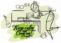 Keep calm and cook on embroidery design