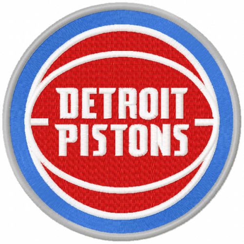Detroit pistons 2017 logo embroidery design