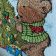 Embroidered Teddy Bear happy new year design