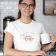 Embroidered t-shirt woman with coffee mug