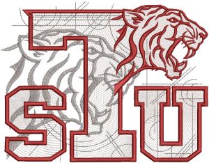 Texas Southern Tigers Custom Logo embroidery design