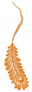 Orange feather embroidery design