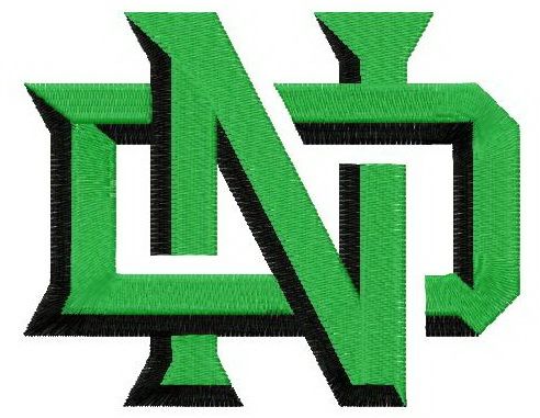 University of North Dakota logo machine embroidery design