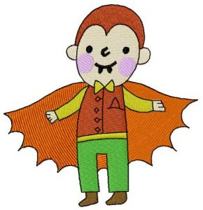 Vampire costume embroidery design