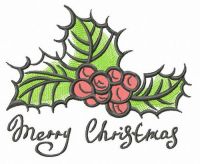 Holly embroidery design