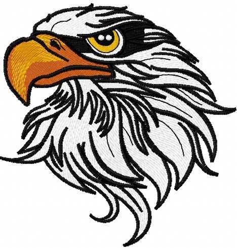 Eagle head embroidery design 12