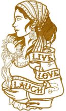 Live Love Lauch 2 embroidery design