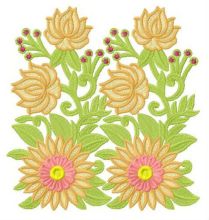 Dahlias embroidery design