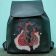 backpack with fox family machine embroidery design