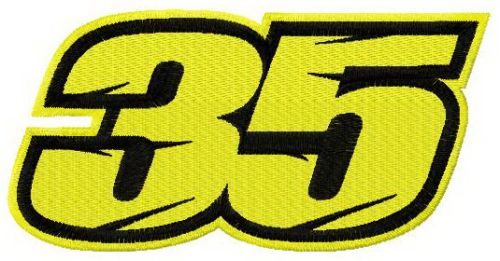 Cal Crutchlow #35 logo machine embroidery design