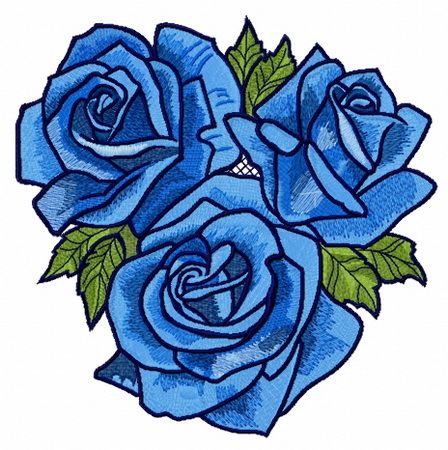 Rose bouquet 2 machine embroidery design