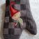 embroidered chistmas mitten with elf design