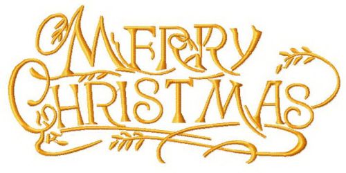Merry Christmas sign machine embroidery design