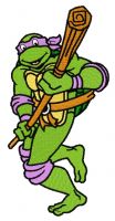 Donatello attacks embroidery design