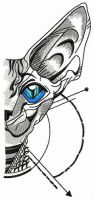 Peterbald half muzzle embroidery design