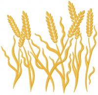 Ears of wheat free machine embroidery design