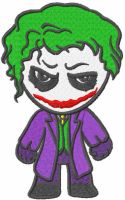 Chibi joker embroidery design