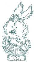 Bunny the ballerina 2 embroidery design