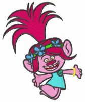 Troll Poppy embroidery design