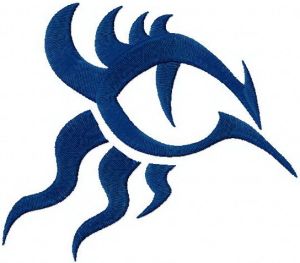 Tribal eye embroidery design