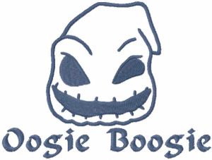 Baby oogie boogie one colored embroidery design