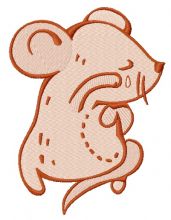 Tiny mouse crying 2 embroidery design
