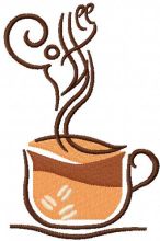 Coffee symbol 12 embroidery design