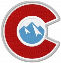 Colorado Avalanche c logo embroidery design