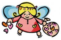 Cute little fairy embroidery design