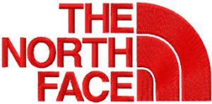The North Face logo embroidery design