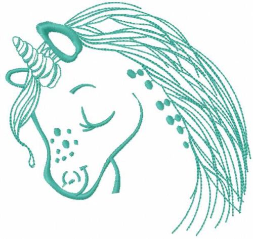 Sleeping unicorn free embroidery design