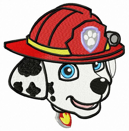 Firefighter Marshall machine embroidery design