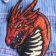 Rock dragon design embroidered