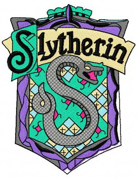 Slytherin emblem machine embroidery design