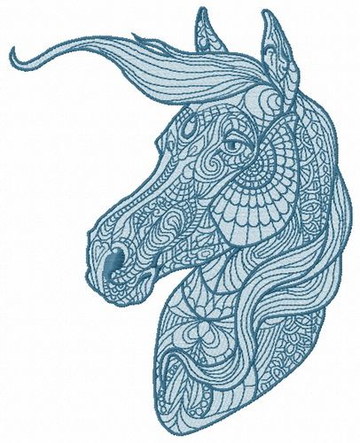 Mosaic horse 6 machine embroidery design