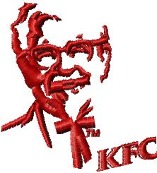 KFC logo machine embroidery design