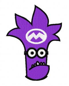 Purple Minion 5 embroidery design