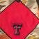 Napkin with Texas Tech Red Raiders logo embroidery design